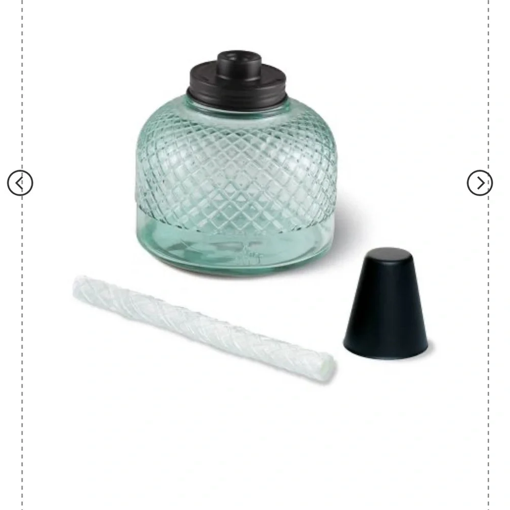 table top glass torch